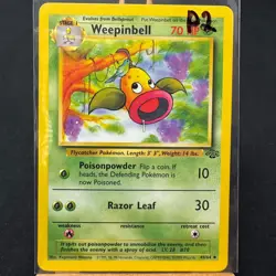 Weepinbell - 48/64 - Jungle Set - Unlimited - Uncommon - Pokemon - WOTC - Played - Image 3