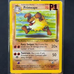 Primeape - 43/64 - Jungle Set - Unlimited - Uncommon - Pokemon - WOTC - Played - Image 3
