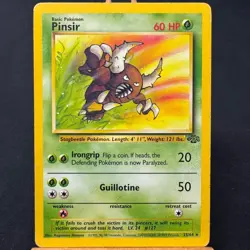 Pinsir - 25/64 - Jungle Set - Unlimited - Rare - Pokemon - WOTC - Played - Image 1
