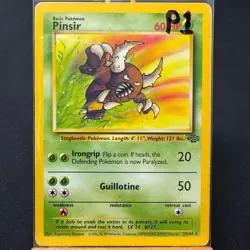 Pinsir - 25/64 - Jungle Set - Unlimited - Rare - Pokemon - WOTC - Played - Image 3