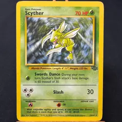 Scyther - 26/64 - Jungle Set - Unlimited - Rare - Pokemon - WOTC - Played - Image 1