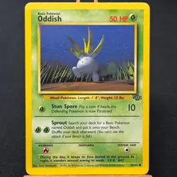 Oddish - 58/64 - Jungle Set - Unlimited - Common - Pokemon - WOTC - Played - Image 1
