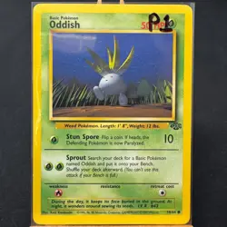 Oddish - 58/64 - Jungle Set - Unlimited - Common - Pokemon - WOTC - Played - Image 3