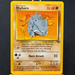 Rhyhorn - 61/64 - Jungle Set - Unlimited - Common - Pokemon - WOTC - Played - Image 1