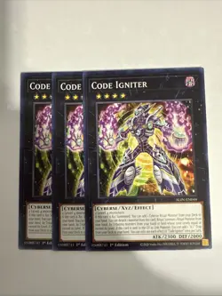 Code Igniter 3x (playset) ALIN-EN044 Common 1st Ed NM Yugioh (in hand) - Image 1