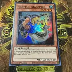 Mermail Abysspike 1st Edition Super Rare RA04-EN012 Yu-Gi-Oh - Image 1