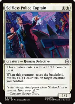~ Selfless Police Captain ~ NM ~ Marvel's Spider-Man ~ MTG ~ - Image 1