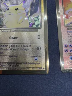 Pokemon Celebrations Gold Metal Charizard & Pikachu Cards 25th Anniversary Base - Image 4