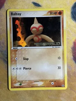 Baltoy 43/106 Ex Emerald Reverse Holo Stamped Yuka Morii Pokemon Card MP - Image 2