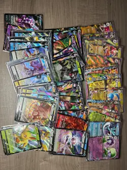 Pokemon Card Lot 100 Official TCG Cards Ultra RARE Included | V EX - Image 1