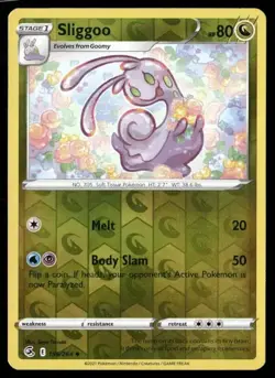 2021 Fusion Strike Set Pokemon Card 196 Sliggoo Reverse Foil NM - Image 1