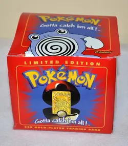23K Gold Plated POLIWHIRL Trading Card 1995 Burger King Pokemon NIP Sealed - Image 3