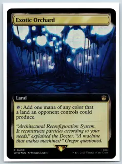 FOIL Exotic Orchard EXTENDED ART - Universes Beyond Doctor Who - MTG - Near Mint - Image 1