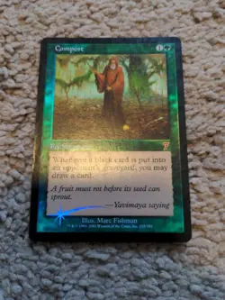 Compost 2001 FOIL MTG Core Set 7th Edition MP Magic the Gathering - Image 1