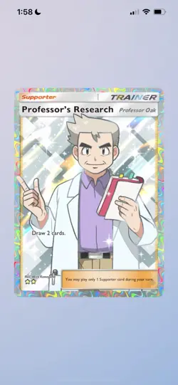 (EN) Professor's Research - Full Art - Professor Oak - Pokemon TCG Pocket PTCGP - Image 2