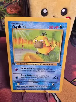 Pokemon Psyduck 1st Edition Fossil 53/62 Near Mint Vintage WOTC 1999 - Image 1