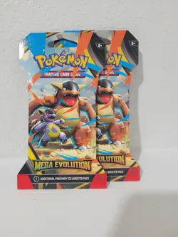 (2) Pokemon Mega Evolution Booster Pack With Mega Kangaskhan Art Factory Sealed! - Image 1