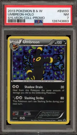 Pokemon Umbreon Sylveon Coll. Black Star Holo Promo BW93 PSA 7 - Image 1