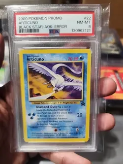 POKEMON BLACK STAR PROMO KIMURA Error ARTICUNO #22 PSA 8 - Image 1