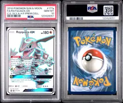 POKEMON SUN & MOON 2019 YELLOW A HIDDEN FATES FULL ART/RAYQUAZA GX 177a PSA 10 - Image 3