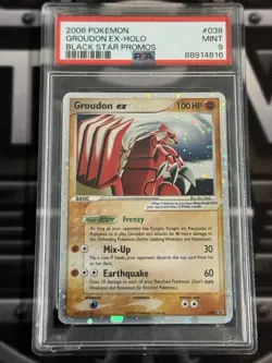 2006 Pokemon Groudon Ex Holo Black Star Promo PSA 9 W-swirl On Right - Image 1