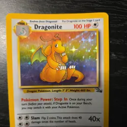 Pokemon Dragonite 4/62 Fossil Holo Rare Unlimited - Image 2