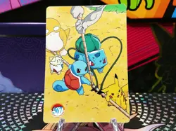 Pokemon Pocket Monsters Vending Prism Holo Vintage Sticker #363 PIKACHU rare - Image 2
