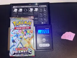 GOD PACKU 22.59g VERY HEAVY Prismatic Evolutions Pokemon Sealed Booster Pack New - Image 1