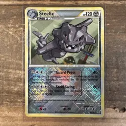 STEELIX 24/95 Unleashed LEAGUE PROMO crosshatch Pokemon card NM near mint - Image 1