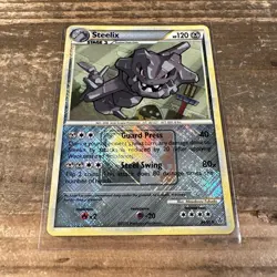 STEELIX 24/95 Unleashed LEAGUE PROMO crosshatch Pokemon card NM near mint - Image 2