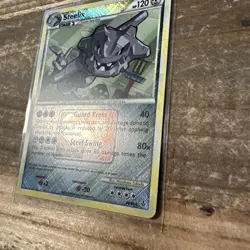 STEELIX 24/95 Unleashed LEAGUE PROMO crosshatch Pokemon card NM near mint - Image 3