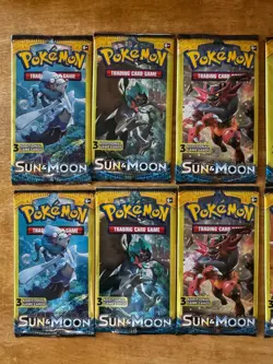 Pokemon Sun & Moon Base Set 3 Card Mini Booster Packs Lot of 12 FACTORY SEALED - Image 3