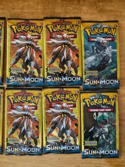 Pokemon Sun & Moon Base Set 3 Card Mini Booster Packs Lot of 12 FACTORY SEALED - Image 4