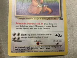 Pokemon TCG Dragonite Fossil Holo Unlimited Rare Card 4/62 LP Vintage - Image 3