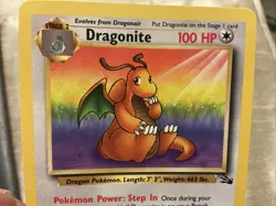 Pokemon TCG Dragonite Fossil Holo Unlimited Rare Card 4/62 LP Vintage - Image 4