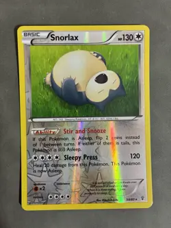 SNORLAX 58/83 - HOLO RARE - NM - XY EVOLUTIONS - 2016 POKEMON CARD SLEEPY PRESS - Image 1