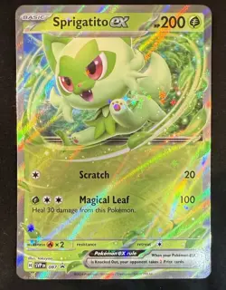 Pokemon TCG Sprigatito ex - 087 SV: Scarlet & Violet Promo Cards Holo NM - Image 1