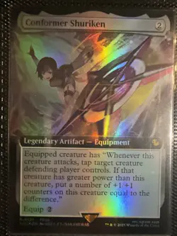 Conformer Shuriken Extended Art Foil Final Fantasy Equipment Magic Card - Image 1