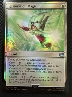 Restoration Magic: Final Fantasy MTG Card in Near Mint Condition Foil - Image 1