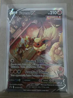 Flareon v SWSH179 Sword & Shield Black Star Promo Holo Card NM Condition - Image 1