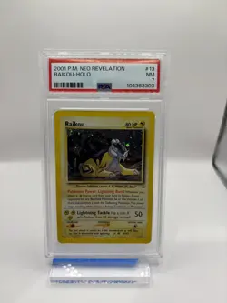 Pokemon TCG Raikou Neo Revelation Holo Card 13/64 Rare PSA 7 - Image 1