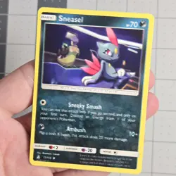 Sneasel Error Misprint Blurry Misaligned Print Layer Ultra Prism Pokemon Card - Image 1