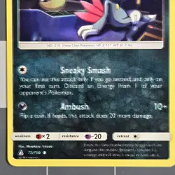 Sneasel Error Misprint Blurry Misaligned Print Layer Ultra Prism Pokemon Card - Image 3