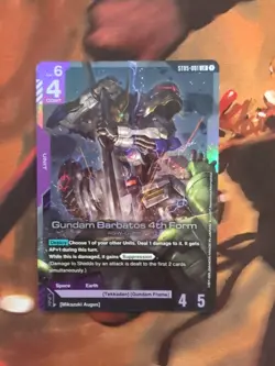 Gundam Card Game - Gundam Barbatos 4th Form - ST05-001 LR - NM - Image 2