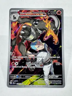 Pokemon TCG Destined Rivals Team Rockets Houndoom Card 191/182 IR - Image 1