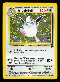 Wigglytuff 19/130 Holo Rare Base Set 2 Pokemon Card - Image 1