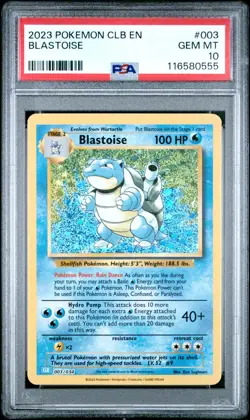 POKEMON PSA 10 2023 Blastoise 003 CLB ENGLISH Trading Card Classic *0555 - Image 1