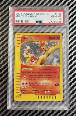 2003 Pokemon Skyridge # H20 Moltres Holo PSA 10 Card! GEM MINT! Trusted Seller! - Image 1