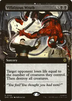 MTG Villainous Wrath (Extended Art) Normal NM Marvel's Spider-Man Magic 259 - Image 1