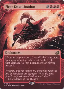 Fiery Emancipation Wilds of Eldraine Foil Rare #42 NM MTG - Image 1